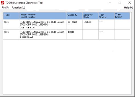 toshiba hard drive diagnostics